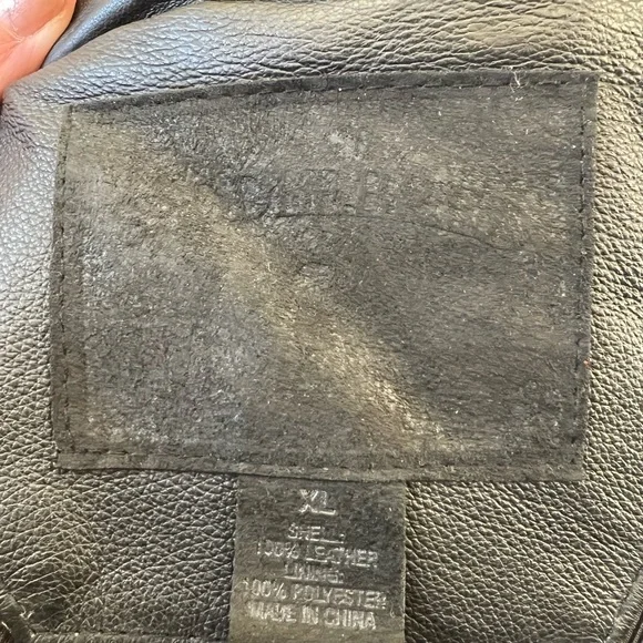 Men’s black leather jacket Saddlebred size XL